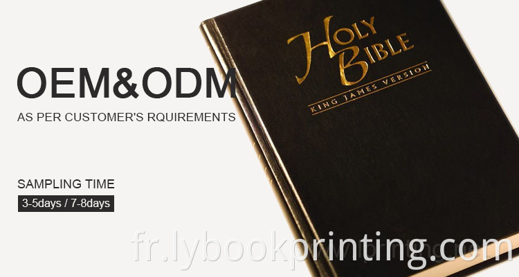 2020 Hot personnalisé Holy Cover Espagnol English Sainte Bible Bible Bible Livre biblique